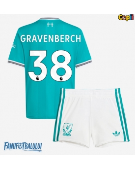 Liverpool Ryan Gravenberch #38 Echipament de Fotbal Replică 2025-26 Copii Treilea (+ Șorturi)